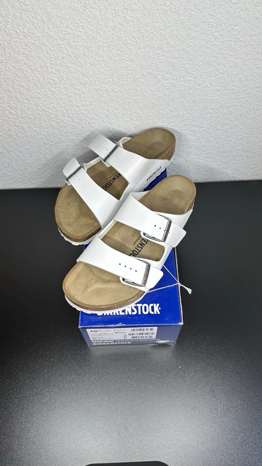 Birkenstock Arizona BS Weiß Sandalen Pantoletten EUR 40 Normale Weite Neu