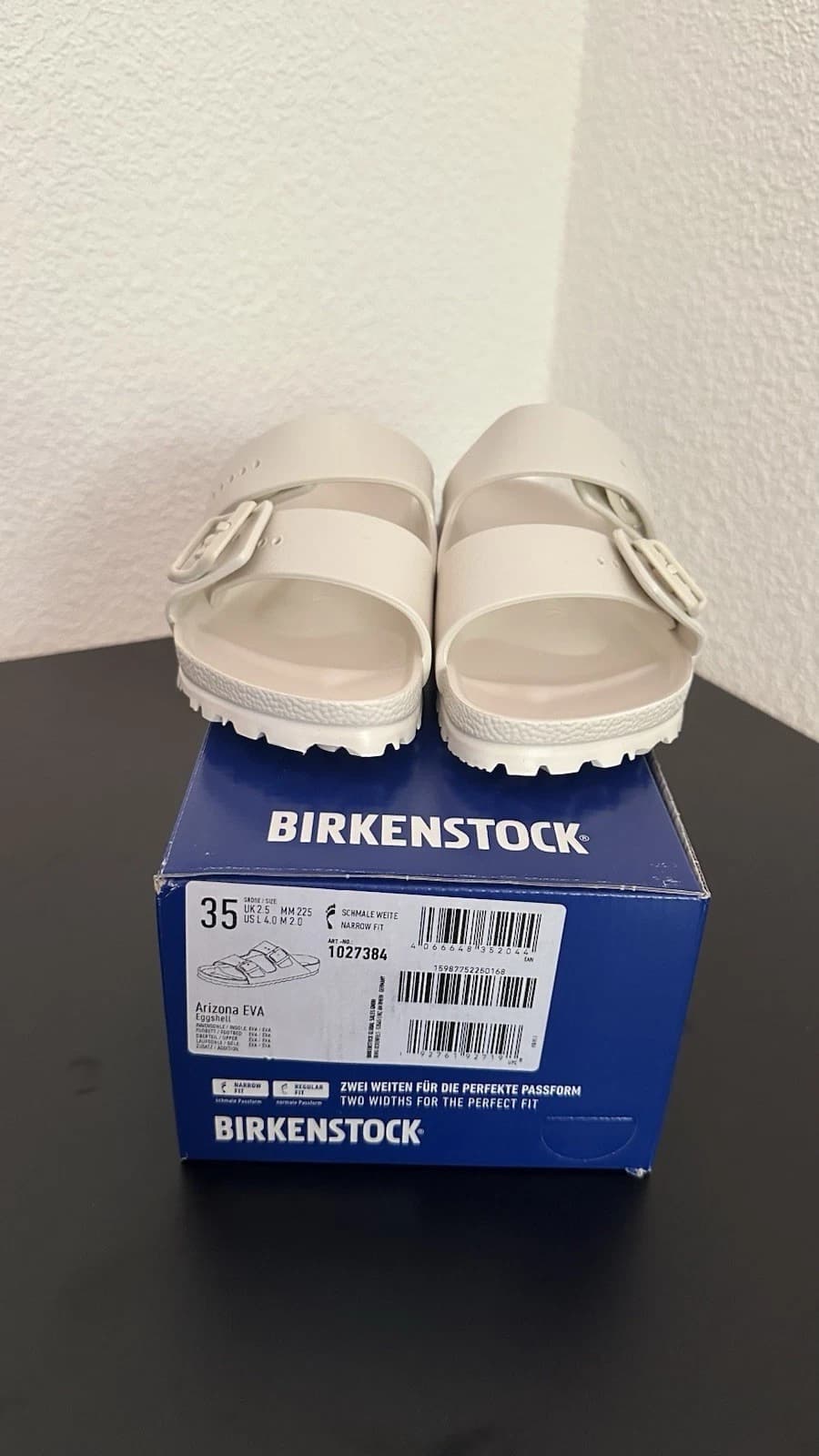 Birkenstock Arizona EVA Eggshell Gr. 35 Schmale Weite Sandalen